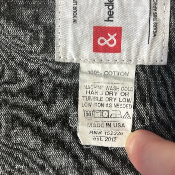 hedley & bennett 100% Cotton Professional Bistro/Half Apron with Pockets - Picture 8 of 9